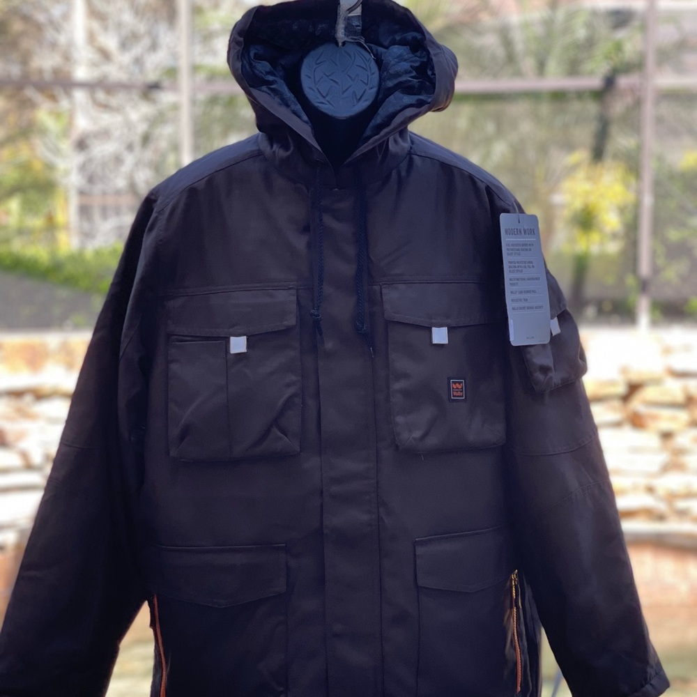 WALLS MODERN WORK INSULATED HOODED COAT (M) BROWN